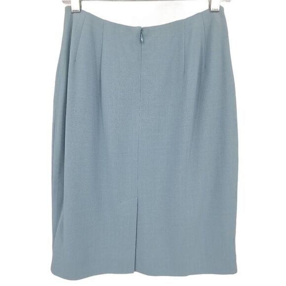 Emanuel Ungaro Vintage Blue Pencil Skirt Size 8 - Picture 6 of 6